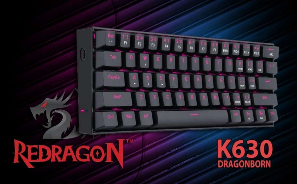 Keyboards Redragon K630 Dragonborn Pink LED 67key Design Wired